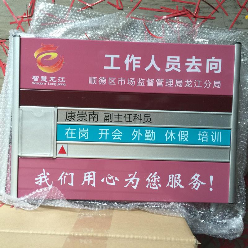 工作人员铝合金去向牌楼层索引指示牌科室牌导向医院门牌金属标牌