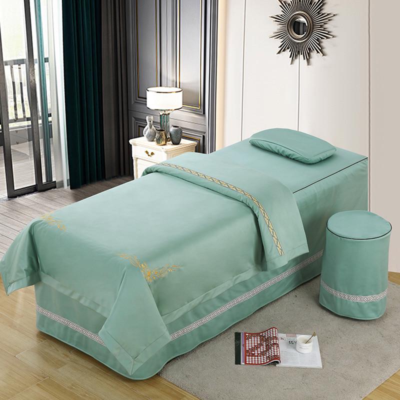 美容院床罩四件套轻奢按摩理疗推拿床四季通用带洞采耳洗头床简约