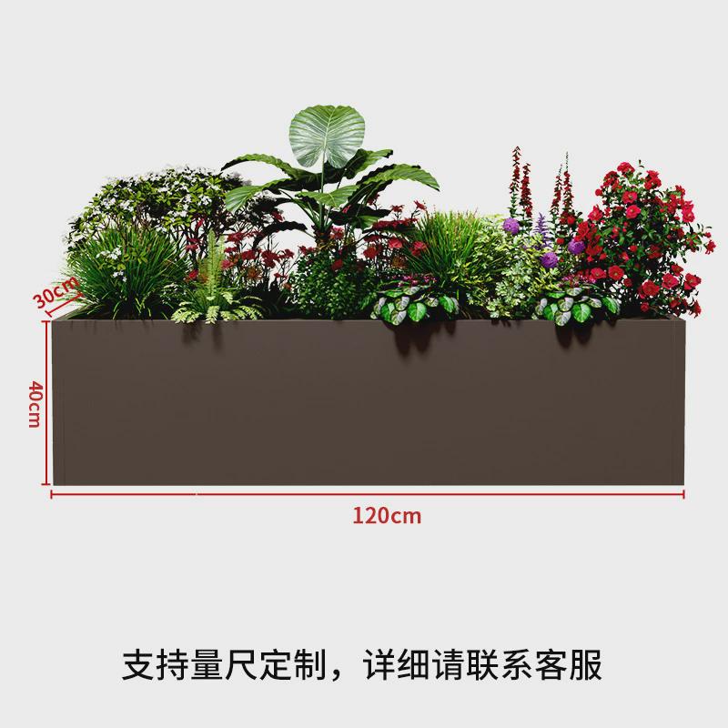 户外铝合金防水防晒花箱庭院阳台别墅花园种花花箱柜花盆