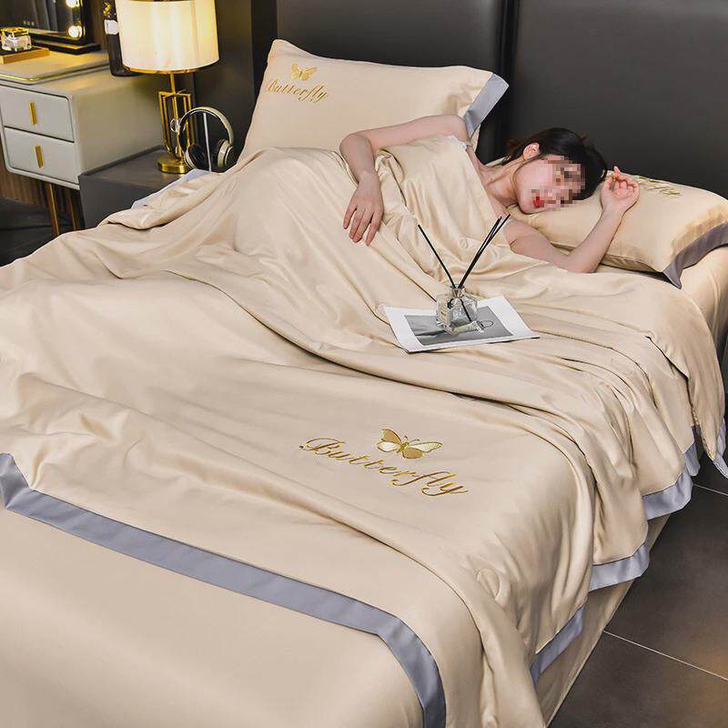 冰丝夏被四件套被芯款夏季床笠可机洗空调被天丝夏凉被夏天薄新品