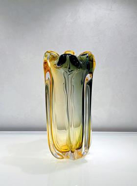 绿植轻奢琉璃花瓶摆件客厅插花北欧仿真花水培花器高档乔迁礼品