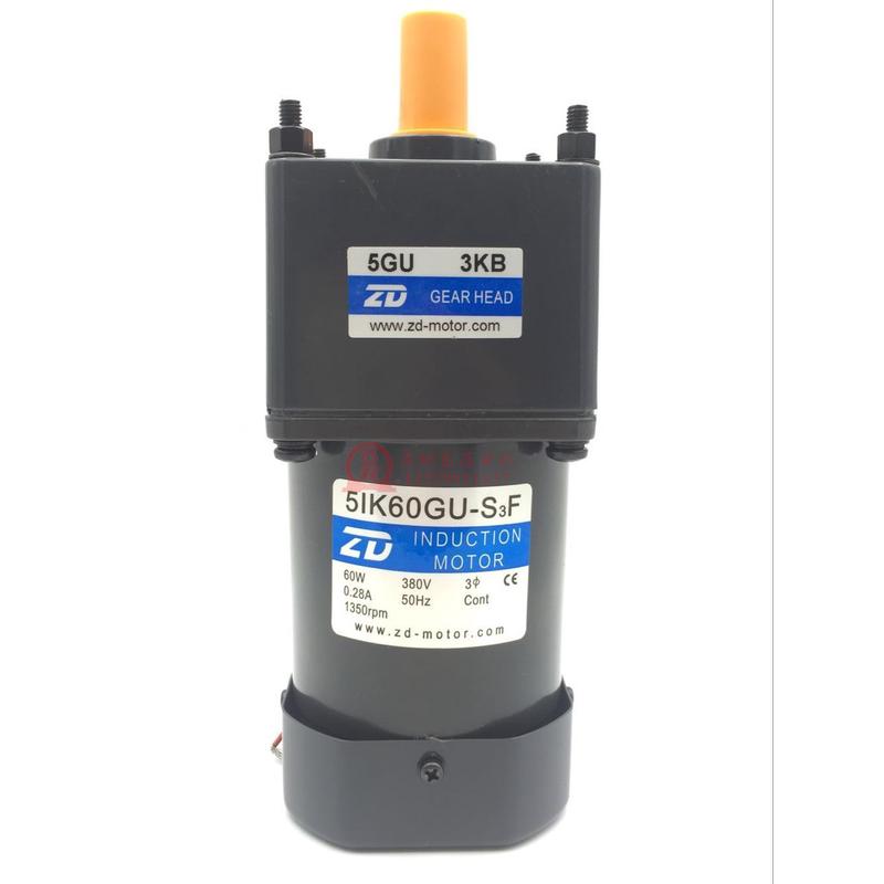 宁波中大电机ZDGEARHEAD5GU-3KB减速机配5IK60GU-S3F定速马达