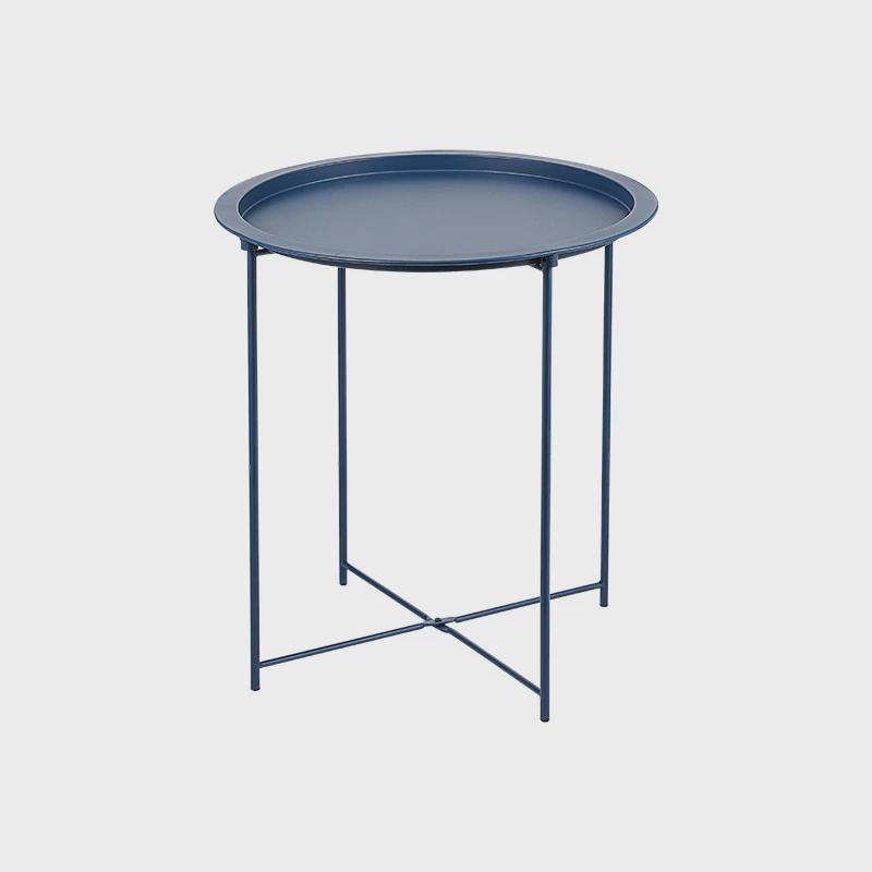 现代简约小茶几床头沙发边几轻奢角几迷你铁艺小圆桌托盘桌