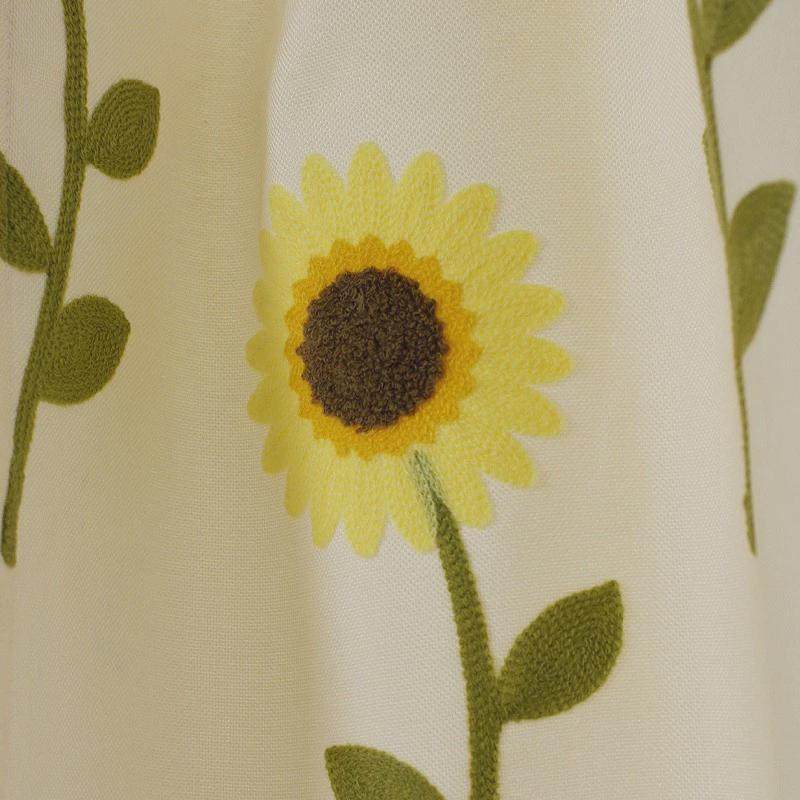 小窗户窗帘厨房半遮光美式加厚向日葵北欧半帘柜门帘遮挡帘防尘帘,居家布艺,成品窗帘,淘宝优惠券,粉丝福利购,淘宝优惠卷