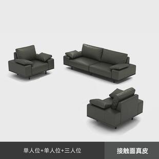 高端大气办公室沙发茶几组合会客室大厅接待两人三人位位办公沙发