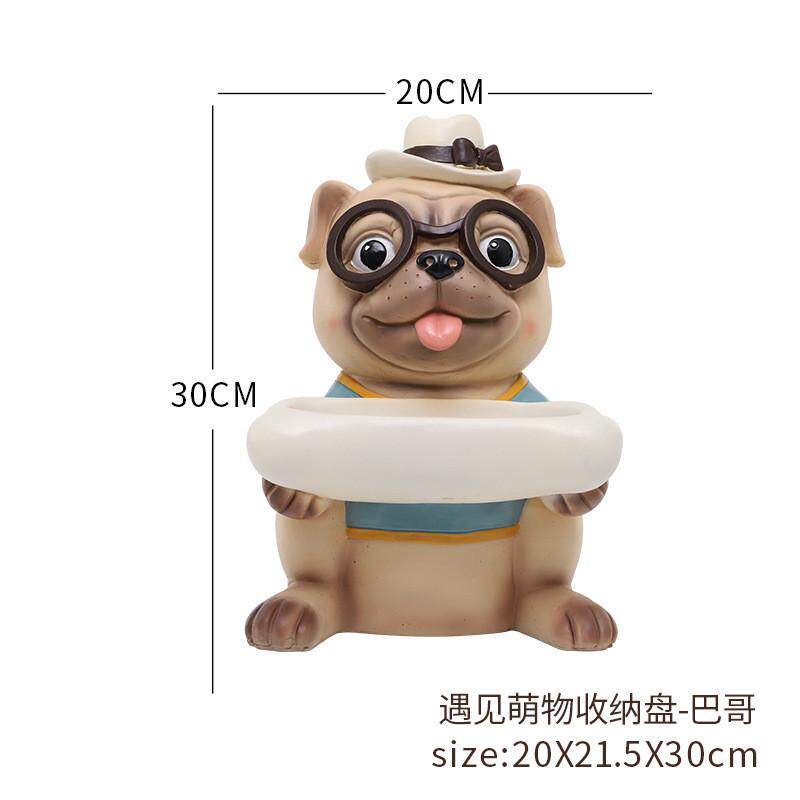 树脂动物鹿桌上卡通收纳盘纸抽盒创意多功能抽纸盒桌面装饰收纳盆