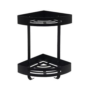 多层置物架浴室转角架304不锈钢三角架卫生间壁挂收纳黑色