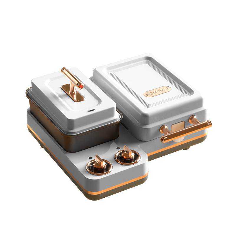 热销三明治机三合一多功能早餐机家用蒸煮蛋器华夫饼机三明治早餐