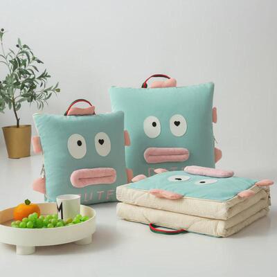 多功能手提家居抱枕被靠枕被子两用二合一肤口袋款亲四季通用