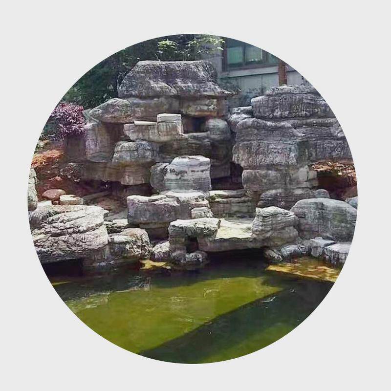 产地批发龟纹石假山驳岸流水龟纹石景观过滤石假山鱼池净化龟纹