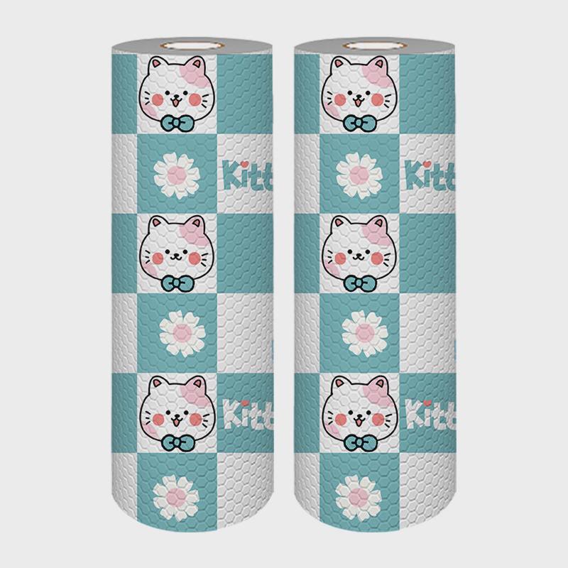 tuf4家务清洁然加厚懒人洗碗抹布干湿两用妙厨房用纸一次性擦脚巾