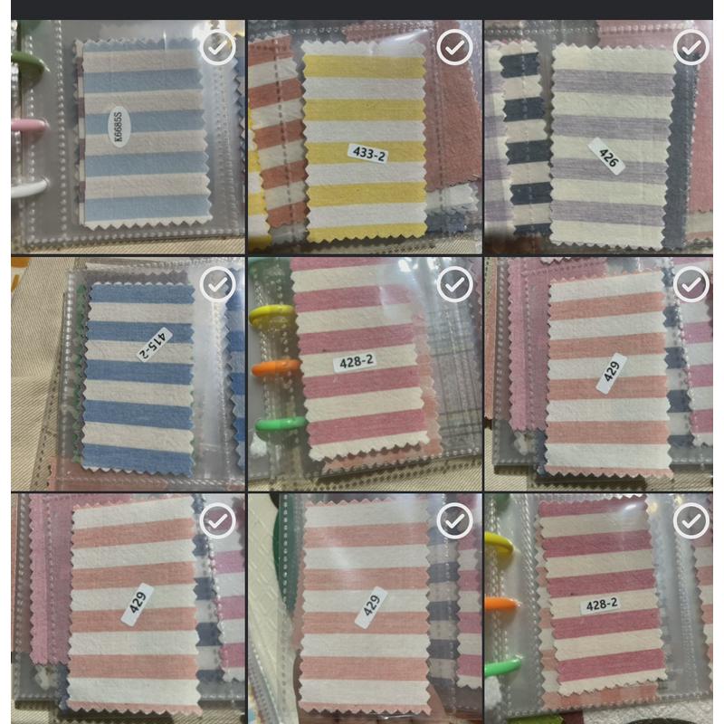 韩国进口面料大条纹水洗棉30支彩色服饰纺织布料箱包辅料diy手作