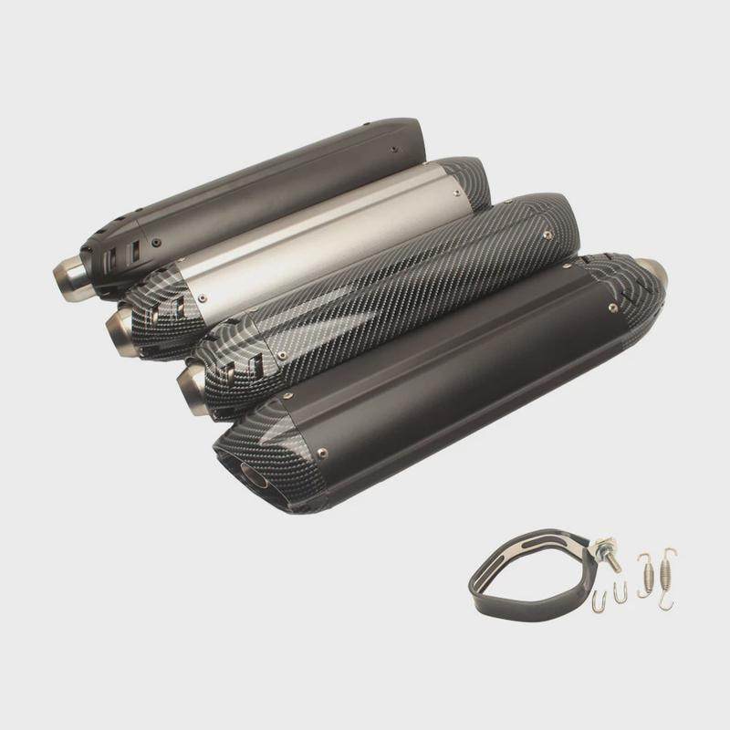 改装摩托车排气管魔鬼MIVV大排量碳纤踏板排气管声浪炸街通用51MM