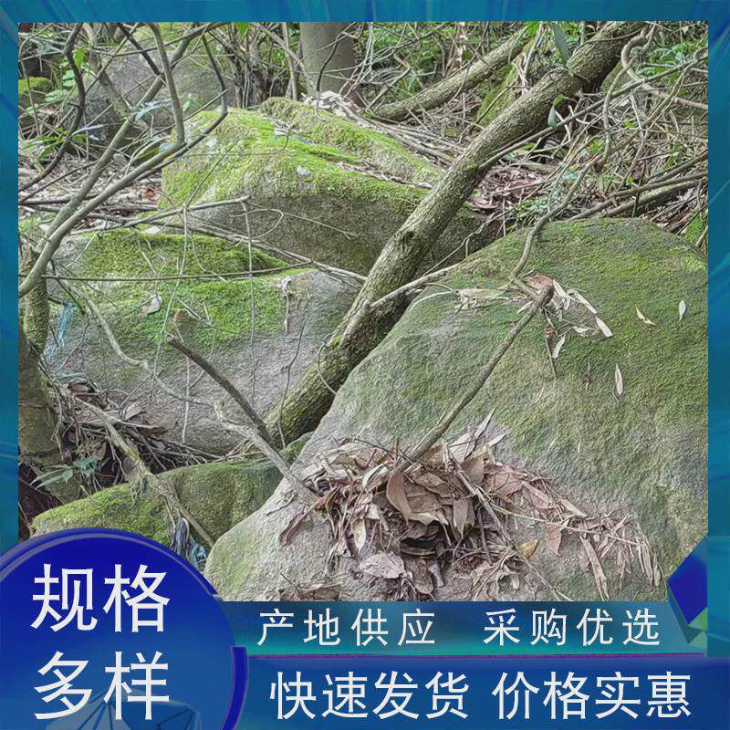 青苔石造景景观石花园庭院假山石绿地草坪石头室外野山石河滩石头
