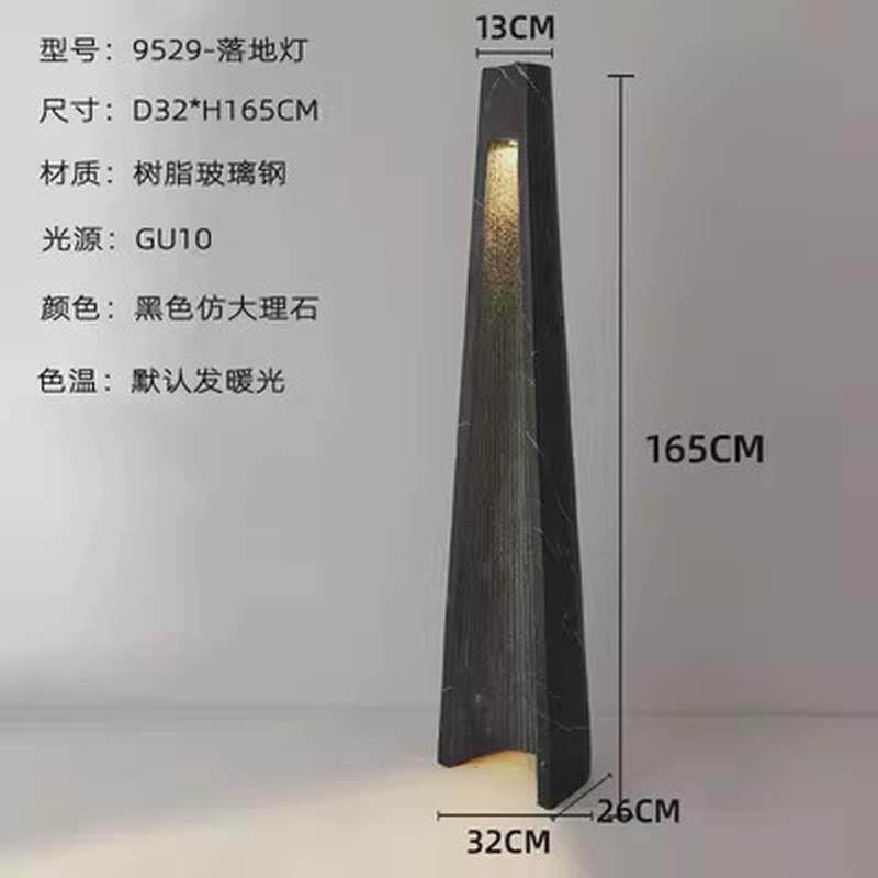 设计师仿大理石酒店装饰落地灯摆件氛围灯别墅客厅玄关展厅立式灯
