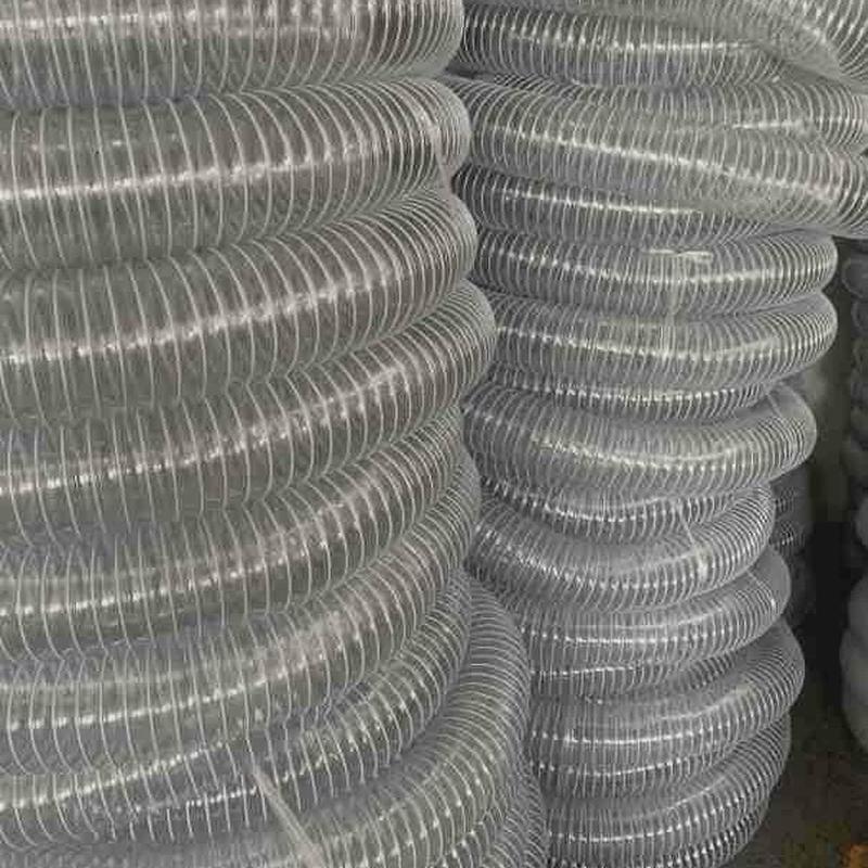 pvc透明波纹管管通风管吸尘管钢丝软管排风管钢丝木工机械配件管