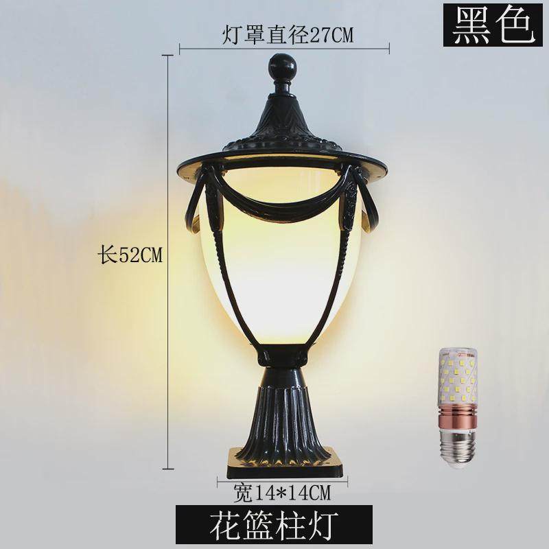 复古庭院灯门柱灯立柱灯别墅大防水户外围墙灯柱子灯端景台灯饰