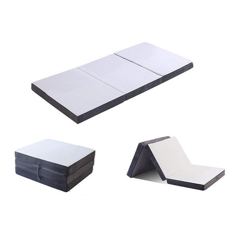 跨境记忆三折垫可拆洗高密度便携式绵露营折叠床垫海绵记忆床垫