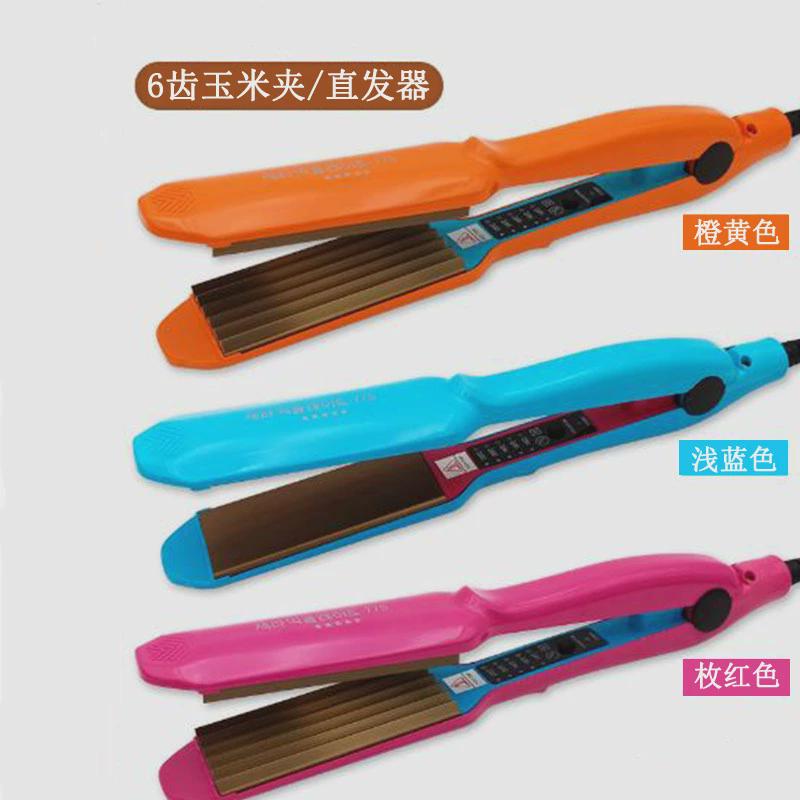 头发拉直板夹调温直发器陶瓷电夹卷/直发器