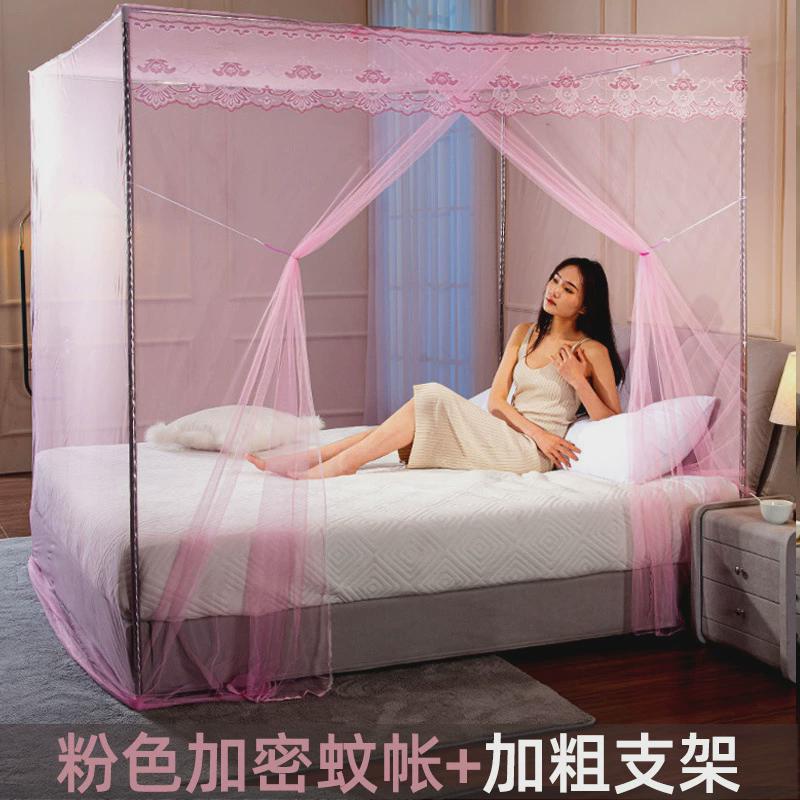 蚊帐2米床米x2家用卧室老式单门1.8m双人一开门1.5单人支架1.21.0