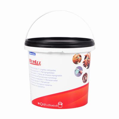 金佰利7775wypall*预浸润清洁去(桶装式)6桶/箱擦拭布油污90张