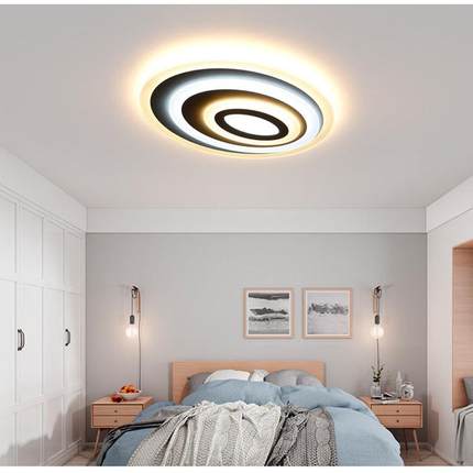 客厅灯亚克力灯灯儿童卧室吸顶灯大厅led艺术灯多层椭圆型吸顶灯