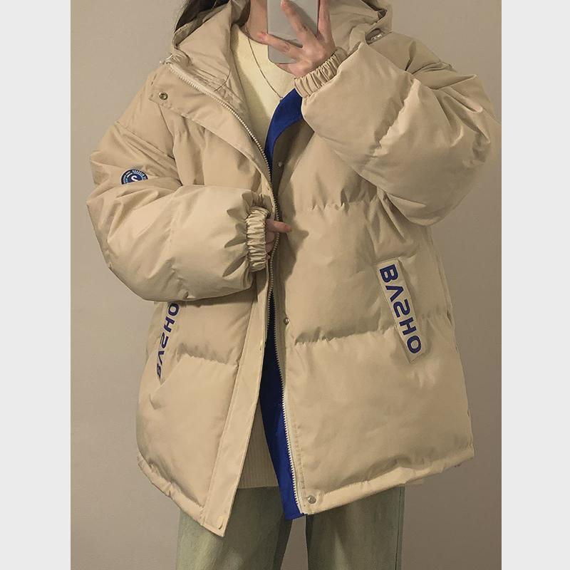 冬季连帽棉衣女胖mm大码200斤羽绒棉服显瘦宽松保暖加厚棉袄