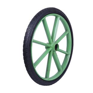 工业脚轮耐用防滑26寸扁管充气免力车轮发泡轮手拉排车pu实心轮