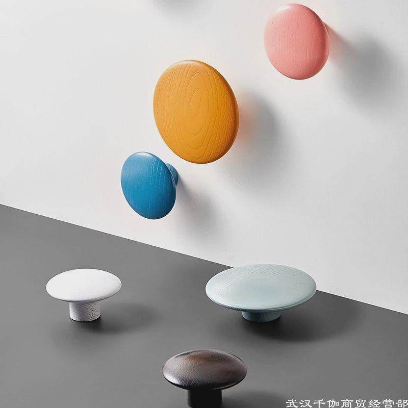 北欧实木挂钩创意壁挂衣帽钩玄关装饰墙壁设计师儿童房拉手柜门,收纳整理,挂钩/粘钩,淘宝优惠券,粉丝福利购,淘宝优惠卷