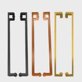 不锈钢大双开玻璃大门拉手加厚方管办公室推拉玻璃门拉手拉手定制