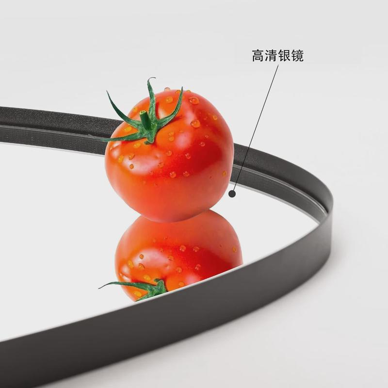 浴室镜异形水滴壁挂装饰镜黑色金属框架椭圆形镜子墙镜wallmirro