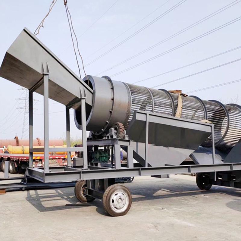 大型无轴滚筒全自动砂石分离机小型筛分机筛茶叶泥土木屑筛沙机