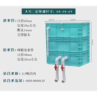水族周转箱鱼缸过滤器静音上置滴流盒水循环外置过滤桶鱼池过滤箱