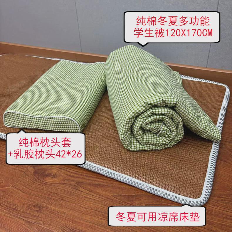 学生可折叠凉席双面打地铺冬夏两用午睡席床垫加厚席幼儿园床垫席