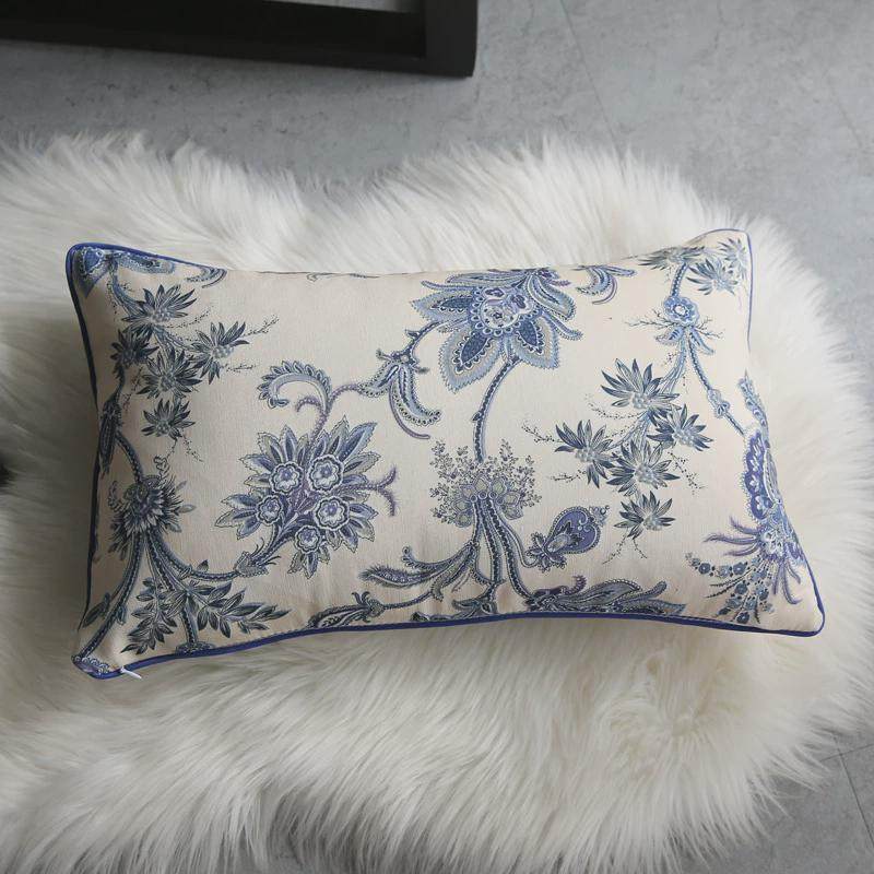 新中式抱枕沙发靠垫套汽车腰靠大靠枕办公室护腰午睡枕床头靠背垫