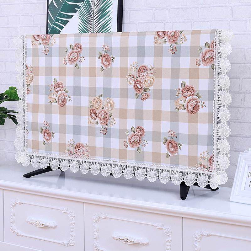 电视机罩防尘多用盖布田园盖巾65寸55寸50寸挂式蕾丝简约防尘满和,收纳整理,按摩椅防尘罩,淘宝优惠券,粉丝福利购,淘宝优惠卷