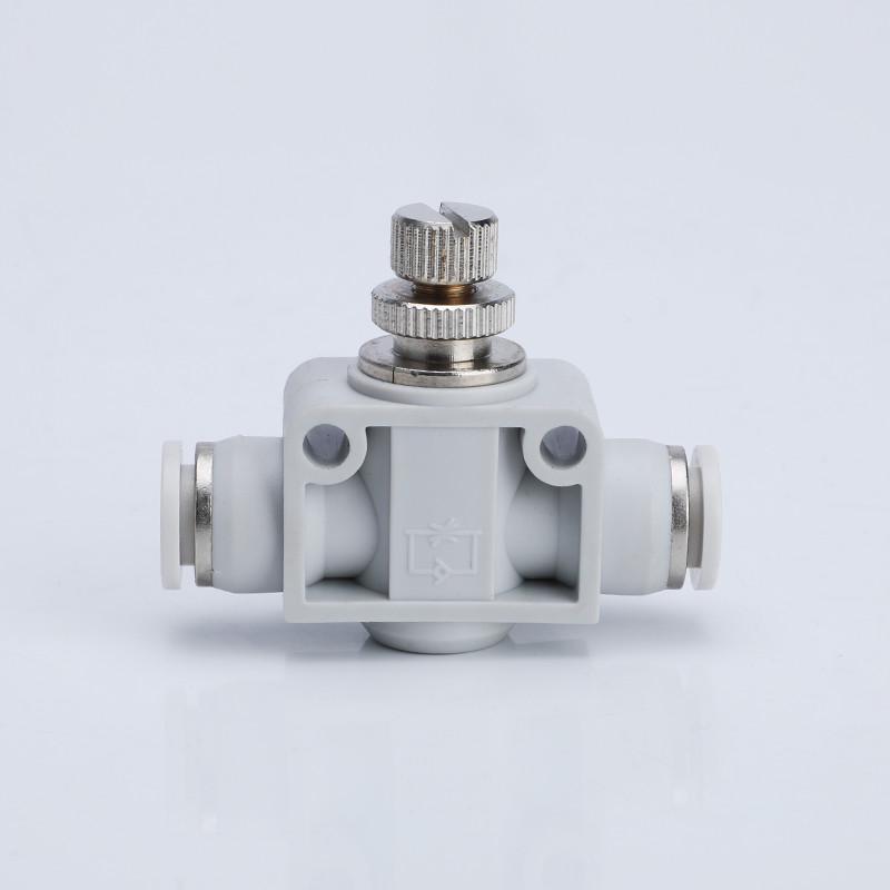 PA气管快速快插气动调节接头限流阀LSA8 4 6 10 12mm管道式节流阀