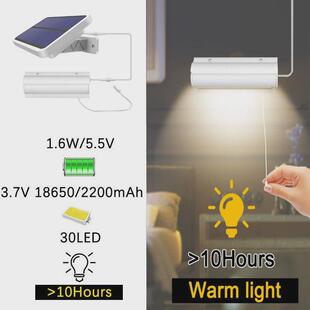 太阳能户外庭院灯家用室内感应灯一拖二防水室外照明新款拉绳壁灯