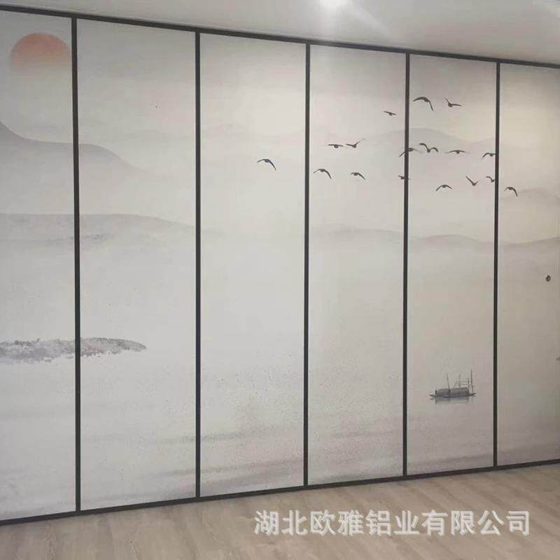 折叠门酒店活动隔断屏风厂家饭店包厢移动隔墙武汉宴会厅高隔断