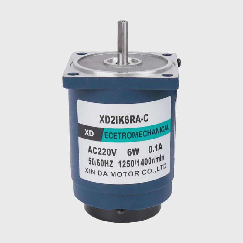 信达工厂220v交流转电机1400转高速单相电动机6w正反调速小型马达