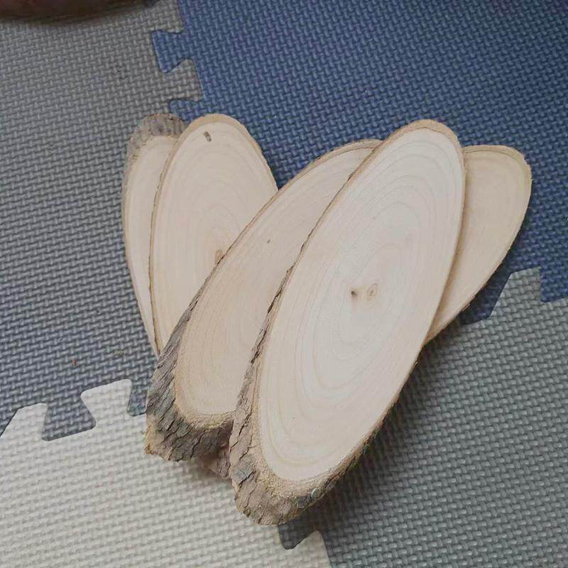 原木片diy绘画手工年轮椭圆形门牌挂牌木片装饰材料实木拍摄道具