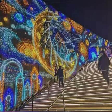 幕墙画画网红户外防水led彩虹管霓虹灯节庆开业装饰灯饰灯饰厂家