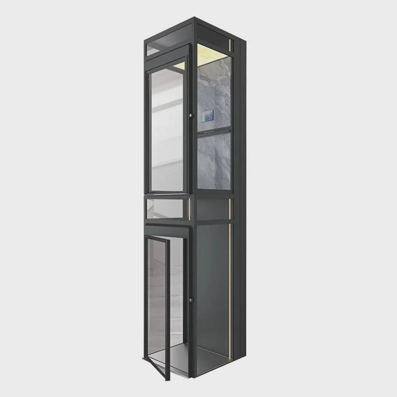 家用无地坑自建房别墅复式阁楼观光曳引液压电梯楼梯中间小型电梯