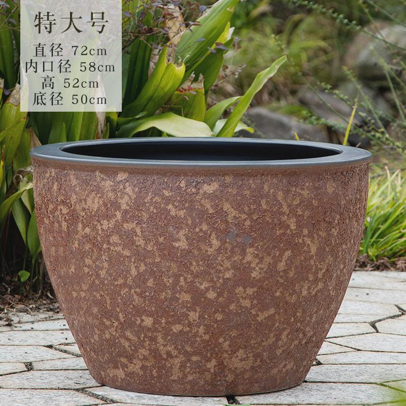 景德镇陶瓷鱼缸釉书画缸荷花缸睡莲碗莲缸仿古庭院大号泡泡养鱼盆