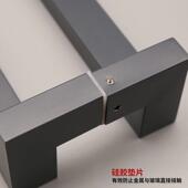 不锈钢门双弯灰色加厚门把手ktv方管酒店门玻璃门推拉门拉手