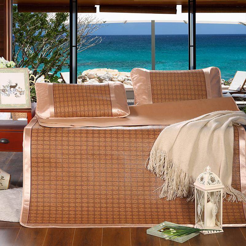 编织藤席三件套夏季空调席1.8米床双人可折叠凉席学生宿舍藤席,床上用品,藤席,淘宝优惠券,粉丝福利购,淘宝优惠卷