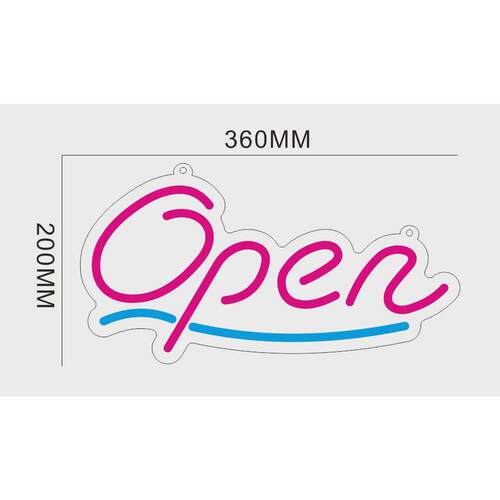 open霓虹灯装饰造型灯led发光广告牌创意网红幻彩防水亚克力灯牌