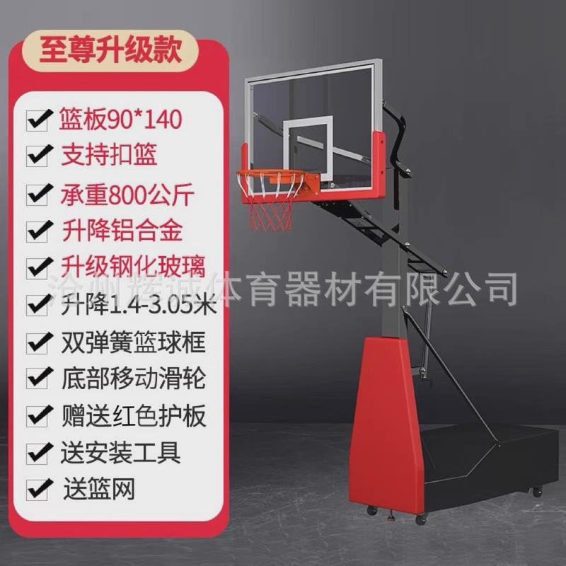 篮球馆移动篮球架成人室内青少年可调节篮球架儿童手摇移动篮球架