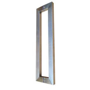 拉丝不锈钢方管防滑加厚扶手白钢玻璃门拉手大门木门铁门把手 方