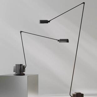 意大利客厅落地灯设计师简约复古风lumina书房可调节摇臂阅读台灯